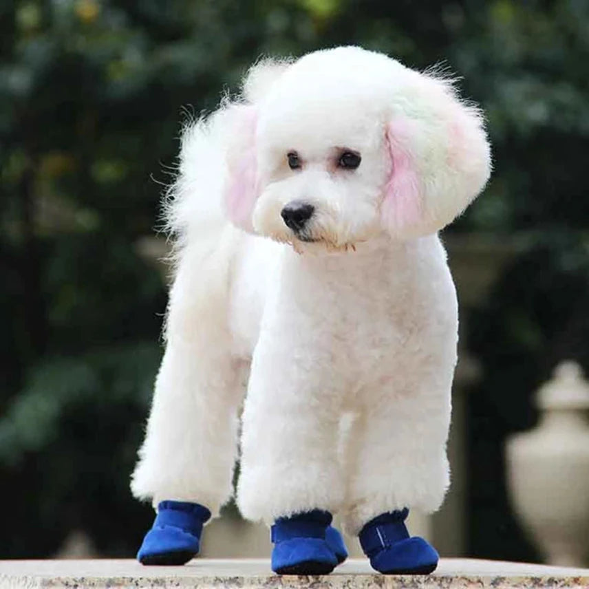 4Pcs Winter Waterproof Warm Pet Dog Shoes Non-slip Snow Boots