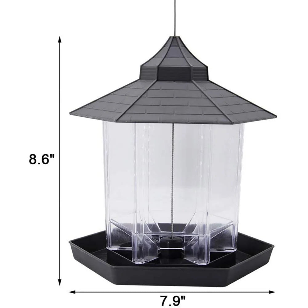 Wild Bird Feeders for Outside Rust Proof Hanging Feeders Squirrel Proof Attracts All Birds