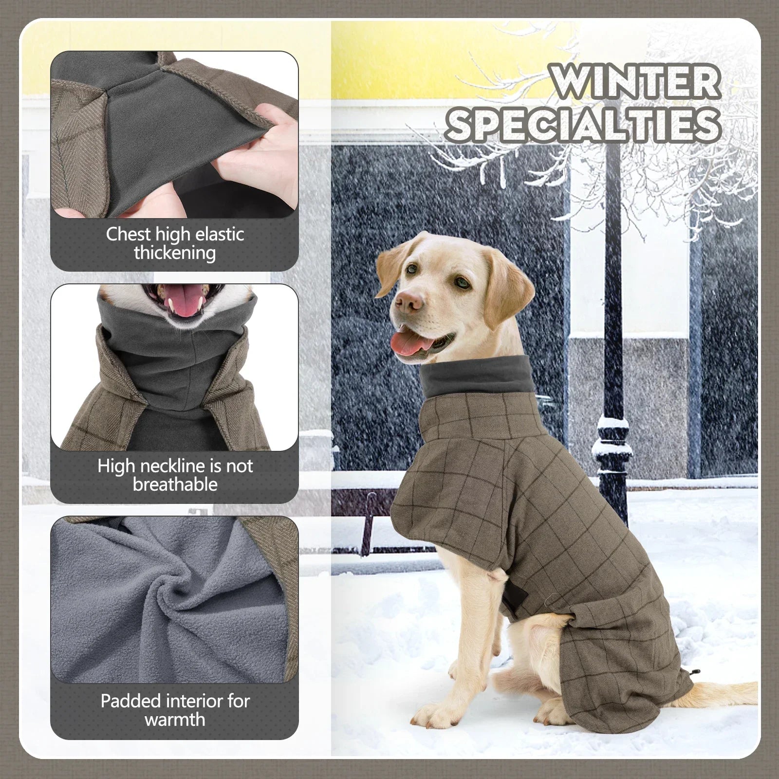 Dog Clothes, Waterproof/Windproof, Winter, Warm British Style