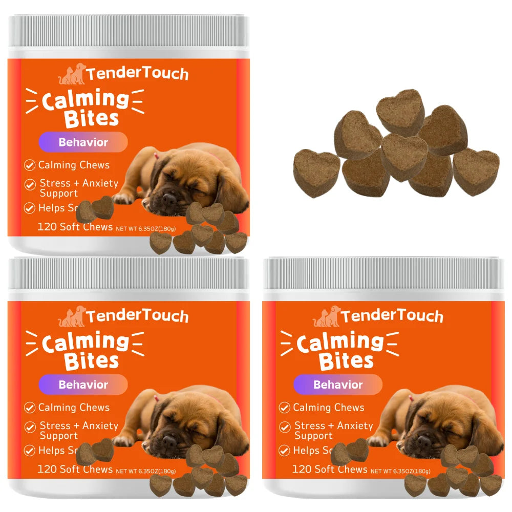 360 Chews - 3 Pack TenderTouch Calming for Dogs - Help Natural Dog Anxiety