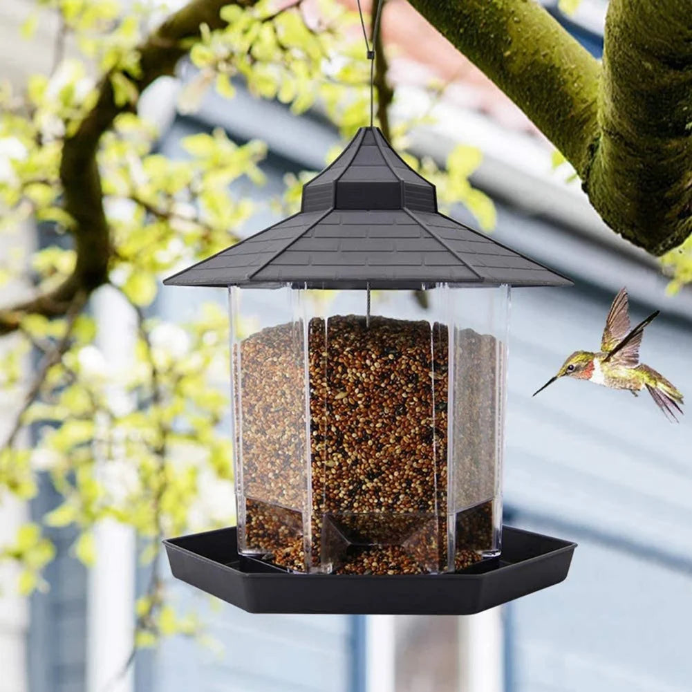 Wild Bird Feeders for Outside Rust Proof Hanging Feeders Squirrel Proof Attracts All Birds