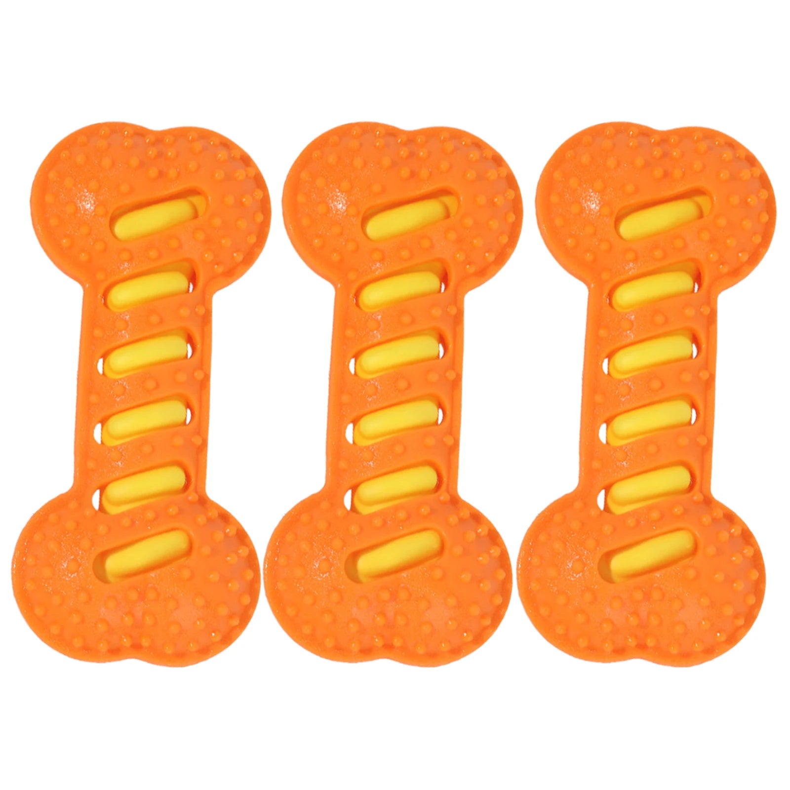 3Pcs Teeth Cleaning Molar Stick Squeaky Bones Interactive Massage Toothbrush