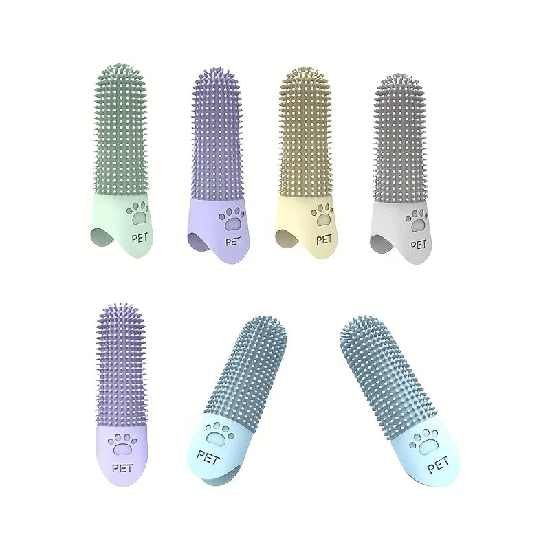 Soft Silicone Dog Toothbrush 360° Finger Toothbrush for Dogs/Cats
