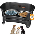 Express Mess Proof Dog Bowls Elevated for Medium to Large Sized Breed, Raised Dog Food Bowl Stand, Stainless Steel Bowls