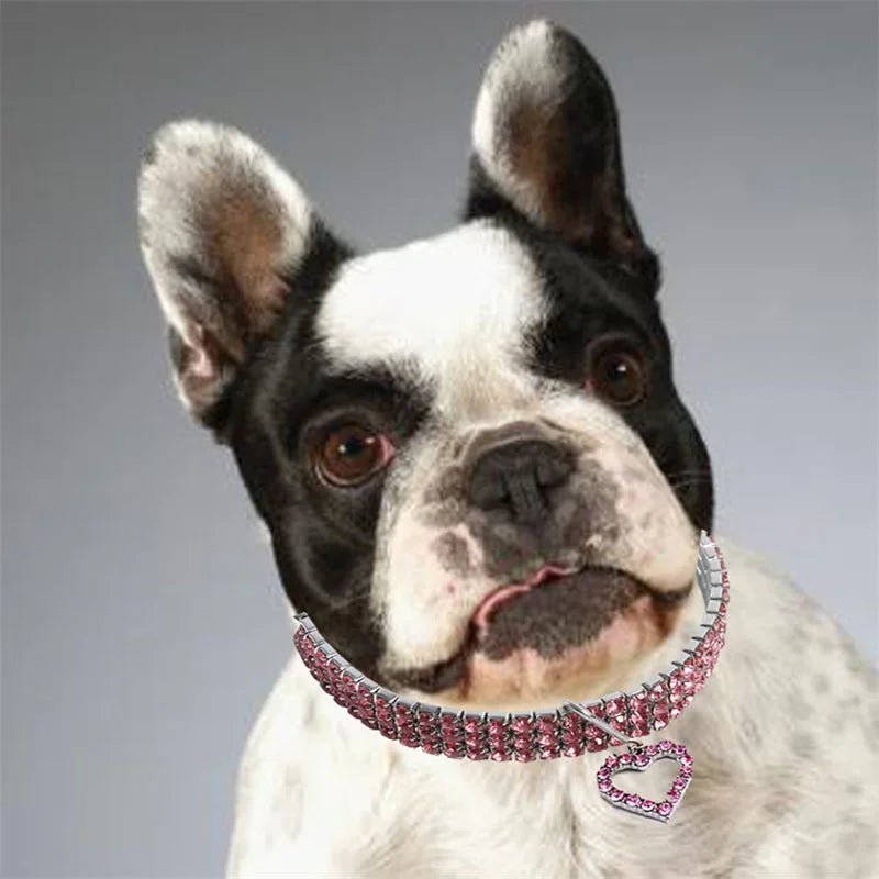 Bling Rhinestone Dog Collar Crystal  Leash For Small Medium Dogs S M L