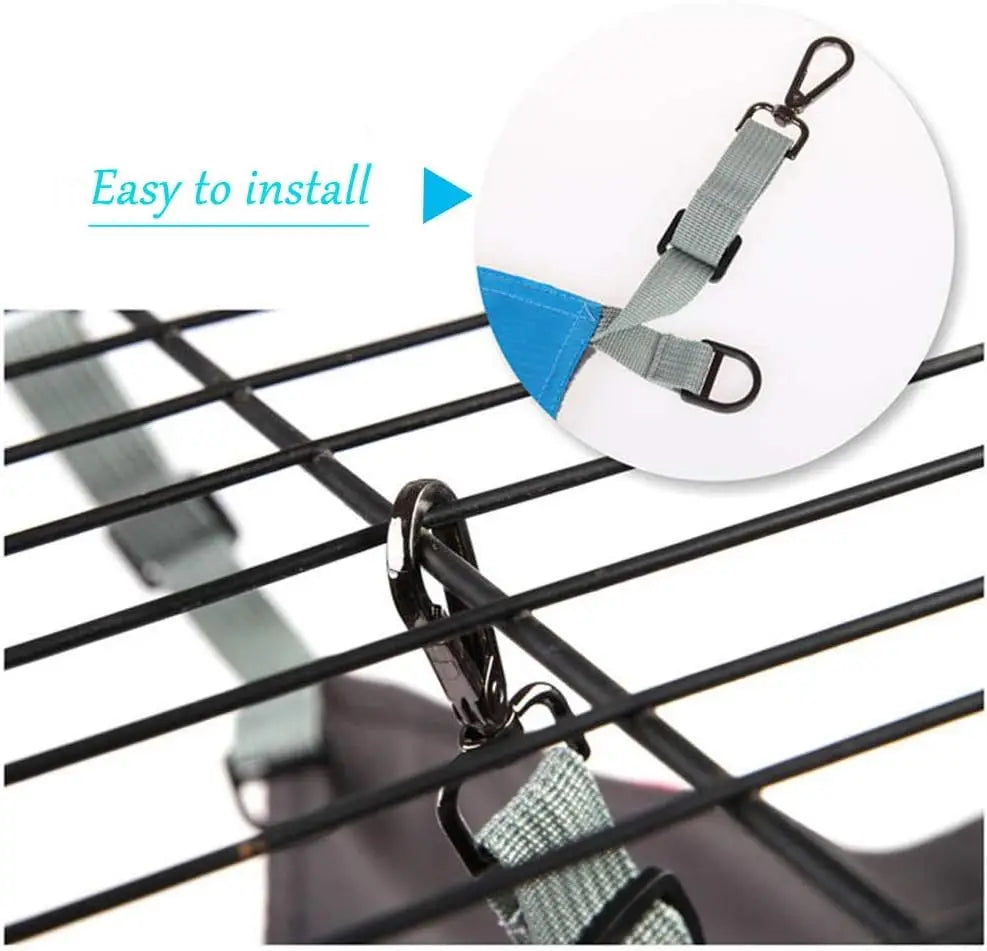 Hanging Cat Hammock, Pet Hammock for Cage, Waterproof Resting Sleepy Pad