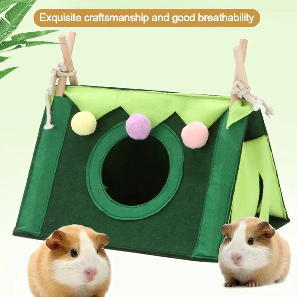 Small Pet Nest Felt Tent Rabbit Nest Hamster House Small Animal Bed Accessories