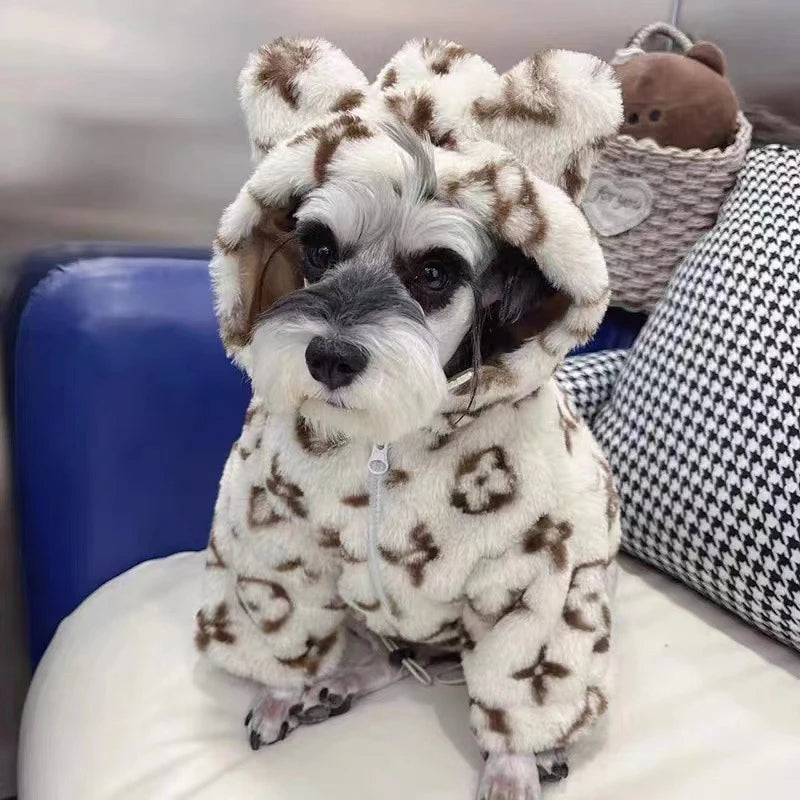 New Winter Dog Clothes Coral Fleece Warm Soft Cotton Jacket