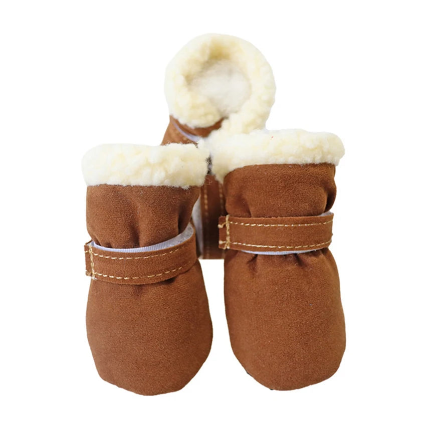 4Pcs Winter Waterproof Warm Pet Dog Shoes Non-slip Snow Boots
