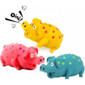 3-Pack Squeaky Pig Dog Toys - Durable Rubber Chew Toys