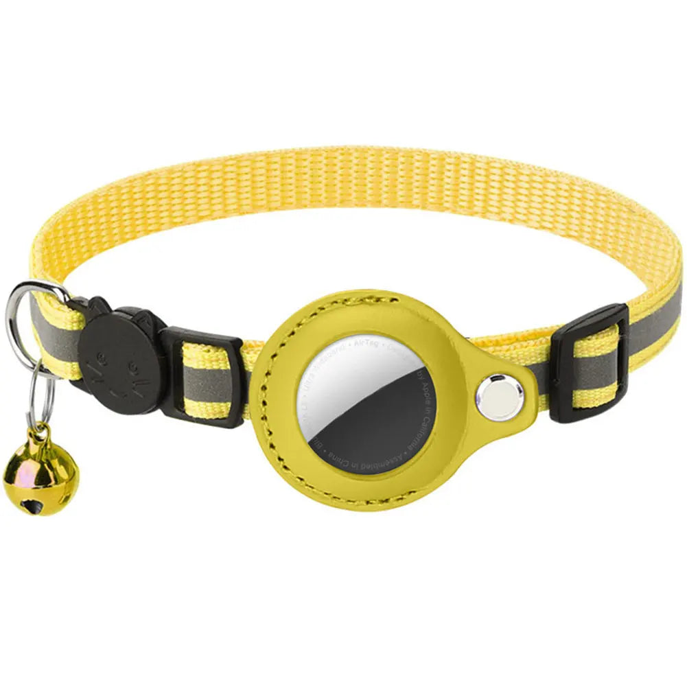 Apple AirTag Pet Collar, Reflective Kitten Collar, Safety Buckle, GPS Tracker Holder, Adjustable