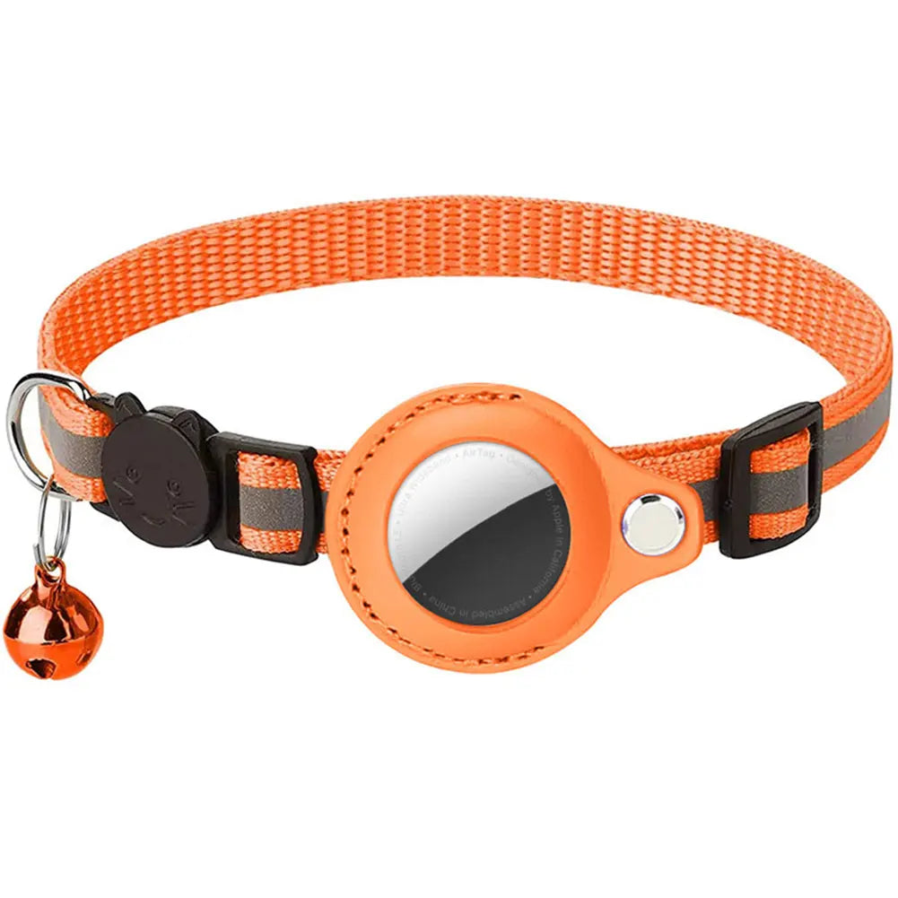 Apple AirTag Pet Collar, Reflective Kitten Collar, Safety Buckle, GPS Tracker Holder, Adjustable
