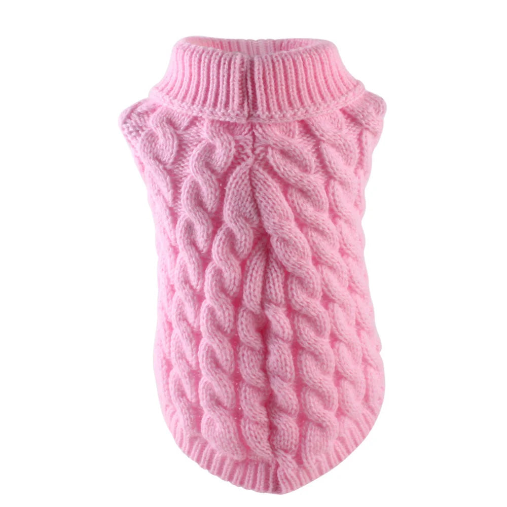 Classic Solid Chihuahua Puppy Dog Sweater for Small Dogs