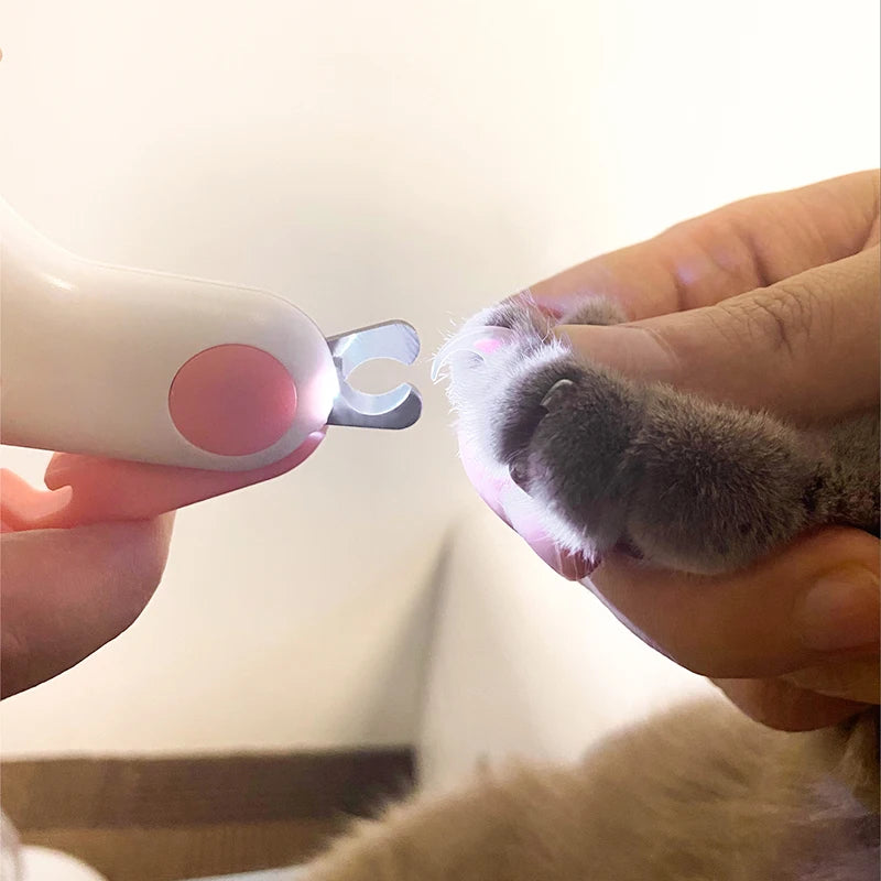 LED Light Cat Dog Nail Clipper Cutter Professional Pet Claw Trimmer with Safety Lock