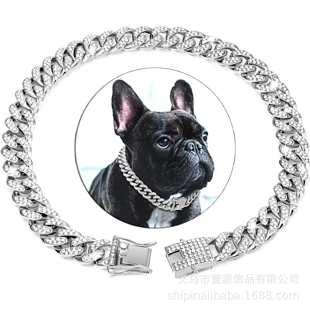 Pet Collar Necklace Cat/Dog Full Diamond Cuban Chains
