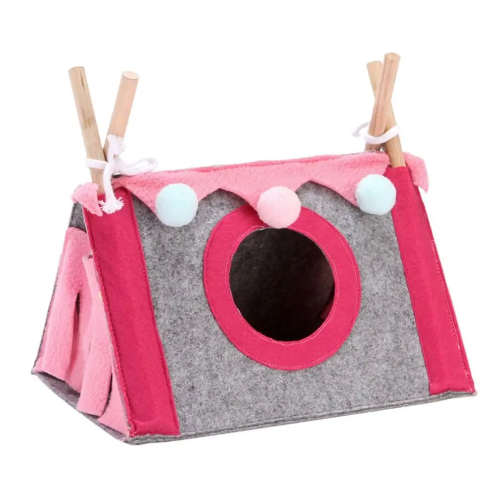 Small Pet Nest Felt Tent Rabbit Nest Hamster House Small Animal Bed Accessories