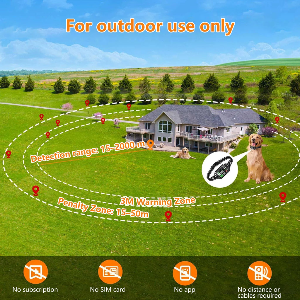 GPS Wireless Dog Fencing System - Electric dog fencing with GPS Electric Satellite Technology