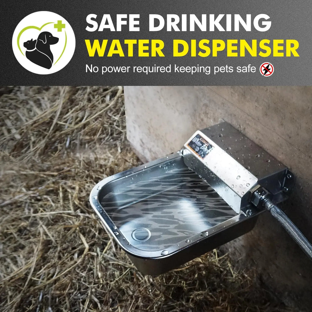 Automatic Water Dispenser for Dogs, Patented 3L Water Bowl, Stainless Steel Waterer