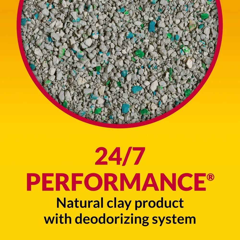 Multi-Cat Non-Clumping Cat Litter Odor Control Low Dust Clay Litter 24/7 Performance