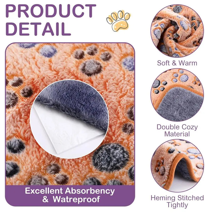 4pcs Waterproof Dog Puppy Pads Soft Cat Blanket Dog Sleeping Mat