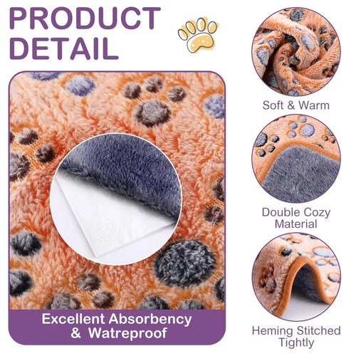 4pcs Waterproof Dog Puppy Pads Soft Cat Blanket Dog Sleeping Mat