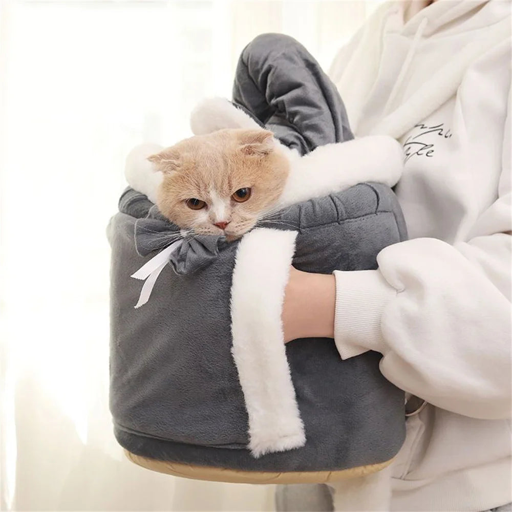 Outdoor Travel Puppy Dog Carrier Backpack Winter Warm