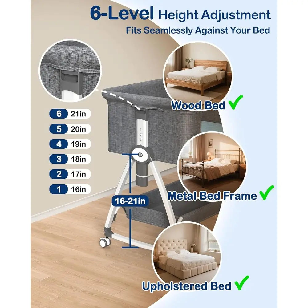 Elevated Adjustable Pet Bed for Small to Medium Dogs and Cats, Removable Cover, Sides Included