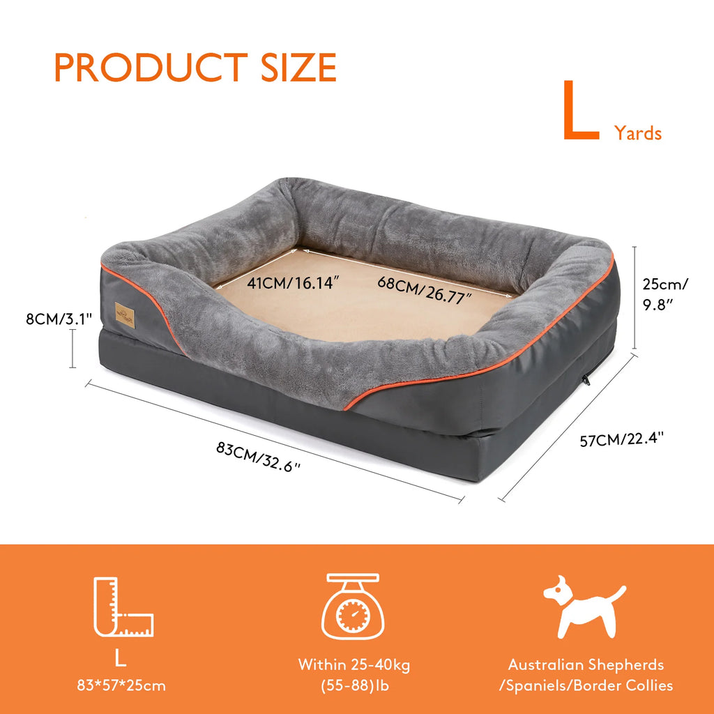 Large Dog Bed Soft Comfortable Anti Allergy Warm Fleece Removable Washable Cover